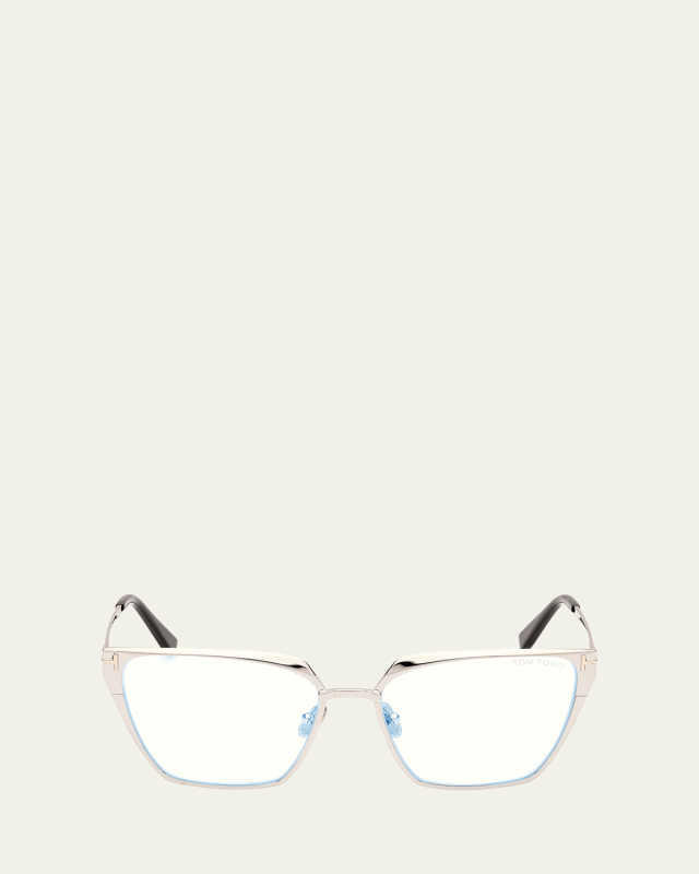 Blue Blocking Metal Cat-Eye Glasses